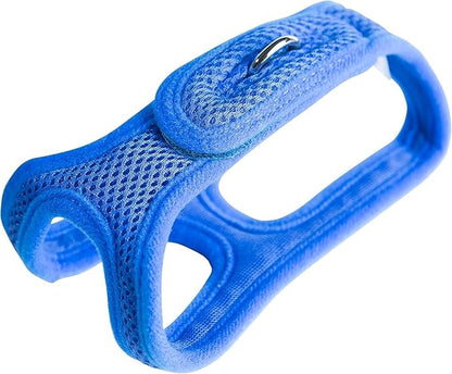 ChokeFree Velpro Mesh Pet Shoulder Harness Collar, 15"-16", Blue