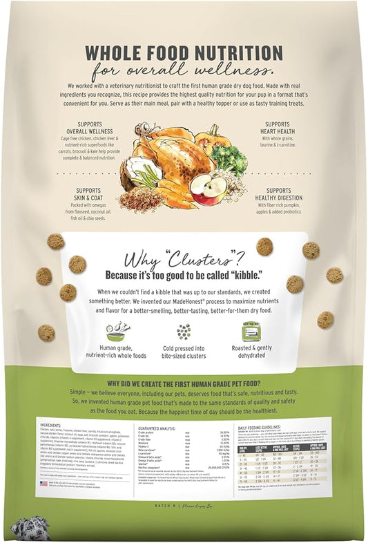 The Honest Kitchen Human Grade Whole Food Clusters Dog Whole Grain Chicken & Oat 10 lb Bag