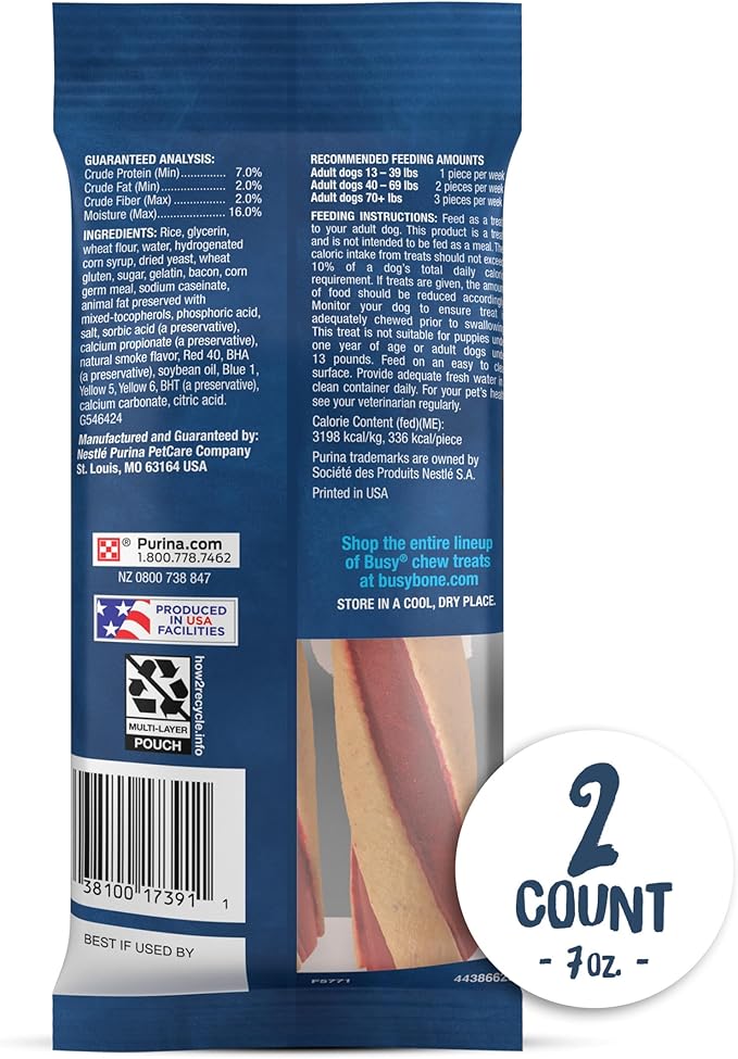 Purina Busy with Beggin’ Twist’d Adult Dog Chew Bone Treats - (Pack of 6) 2 ct. Pouches