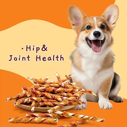 Jungle Calling Dog Treats, Chicken Wrapped Rawhide Chew Sticks - High Protein, Low Fat Dental Chews for Teeth Cleaning & Training Rewards, 10.6oz
