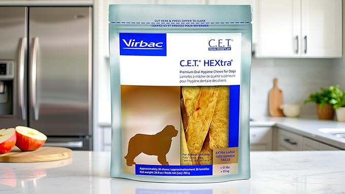 Virbac C.E.T. HEXtra Premium Oral Hygiene for Dogs, over 50lbs.