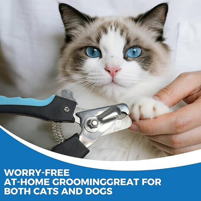 PAPIFFEED Dog Nail Clippers & Grinder with Manual Nail Clipper – Quiet 3-Speed Electric Dog Nail Trimmers with Dual LED, Rechargeable Pet Nail File for Dogs & Cats (White)