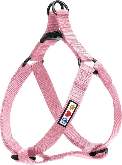 Pawtitas Solid Step-in Dog Harness – Adjustable No-Pull Vest for Puppies to Seniors, Safe & Comfortable L Millennial Pink