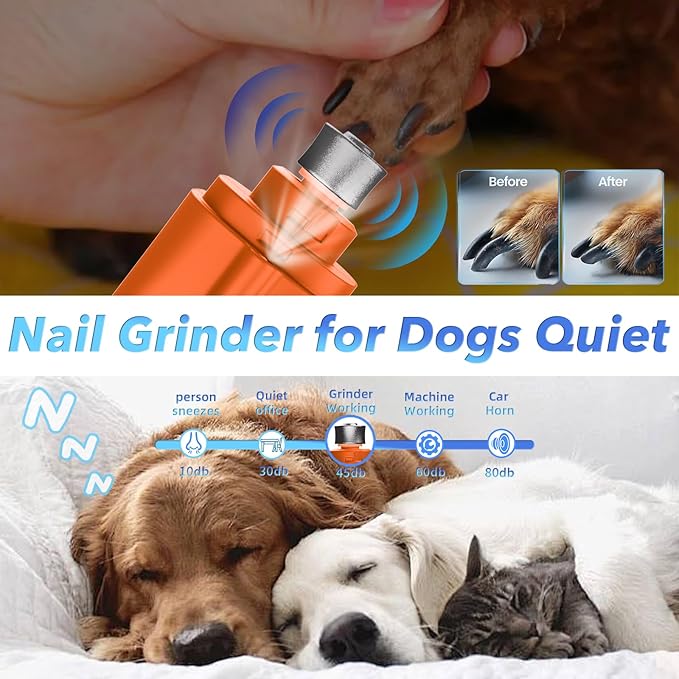 CATPICK 2-in-1 Cat Nail Clippers & Dog Nail Clippers Trimmers for Large Medium Small Dogs Cats Claw Trimmer Quick Sensor and Safety Guard USB Rechargeable with 2 LED Lights Dogs Nail Trimmer