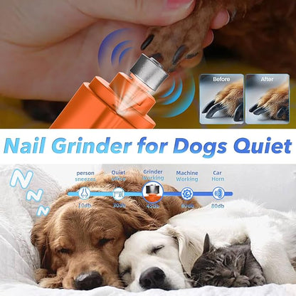 CATPICK 2-in-1 Cat Nail Clippers & Dog Nail Clippers Trimmers for Large Medium Small Dogs Cats Claw Trimmer Quick Sensor and Safety Guard USB Rechargeable with 2 LED Lights Dogs Nail Trimmer