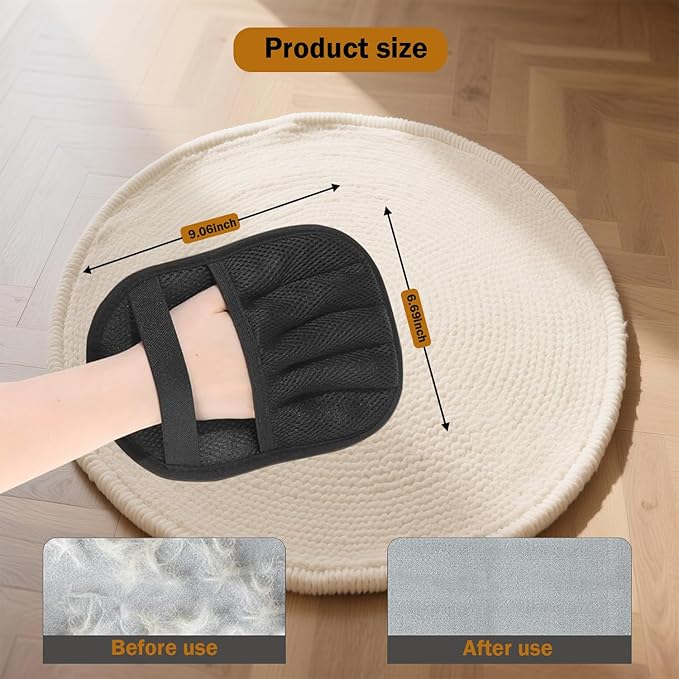 Anazzly Pet Hair Removal Glove with Electrostatic Technology, Pet Hair Gloves for Dogs and Cats, Washable Pet Hair Remover Tool for Sofas, Carpets, Car Seats and Bedding