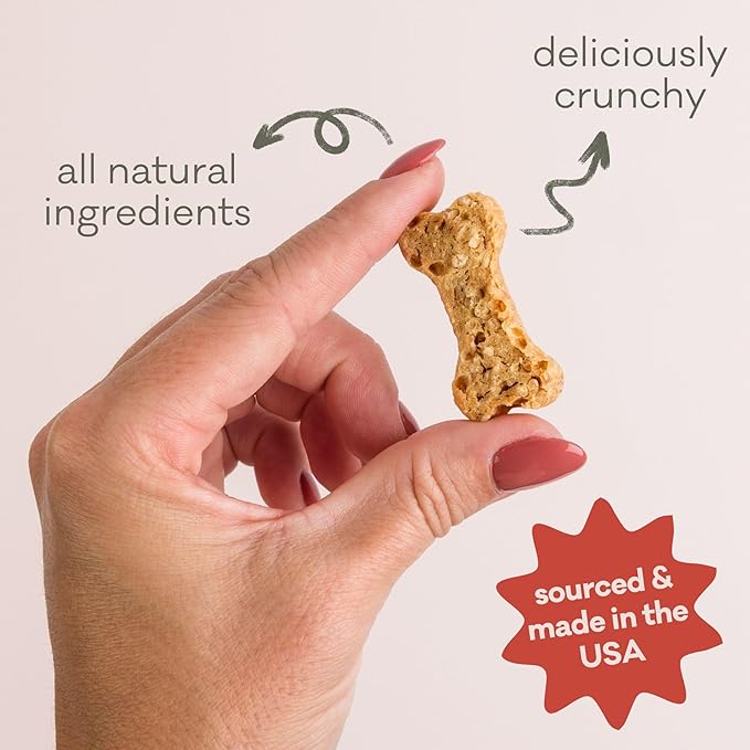 Polkadog Chicken Littles Bone Shaped Dog Treats – Crunchy, All Natural, Limited Ingredient Healthy Treats. Handcrafted & Made in USA. Great for Dogs with Allergies or Sensitive Stomachs – 7oz