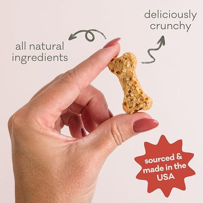 Polkadog Chicken Littles Bone Shaped Dog Treats – Crunchy, All Natural, Limited Ingredient Healthy Treats. Handcrafted & Made in USA. Great for Dogs with Allergies or Sensitive Stomachs – 7oz