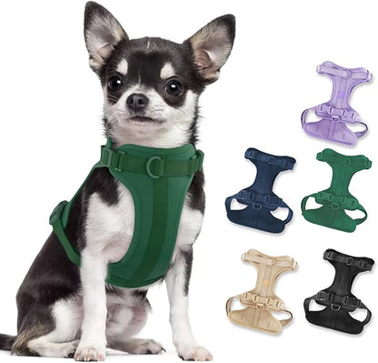 No Pull Lightweight Dog Harness: Adjustable Durable Breathable Mesh Pet Vest Harness with Soft & Comfortable Cushion, for Small Medium Large Dogs (XS, Pine Green)