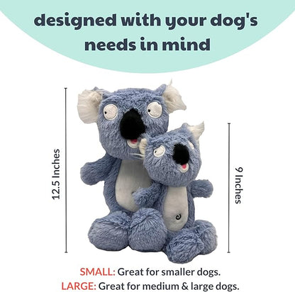 Huxley & Kent Slappies for Dogs | Kirby Koala (Small) | Squeak & Shake Dog Toy | No Stuff Squeaky Toy, TPR Ball in Head | Simulates Hunting Nature for Dogs