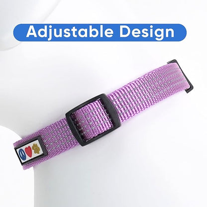 Pawtitas Reflective Dog Collar Adjustable Dog Collars for Large Dogs Puppy Collar Large Dog Collar Orchid Purple Dog Collar
