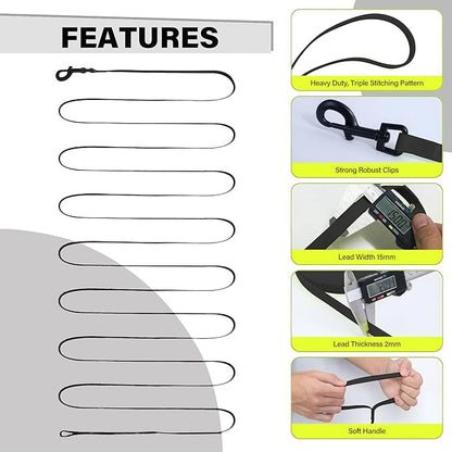 Waterproof Dog Leash 10ft, 16ft, 30ft, 50ft PVC Recall Long Line Dog Leash Beach Swimming Tracking Training Dogs Lead for Pet, Medium and Large Dogs