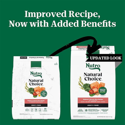 Nutro Natural Choice Adult Large Breed Dog Food Dry, Salmon & Brown Rice Recipe, 28 lb. Bag