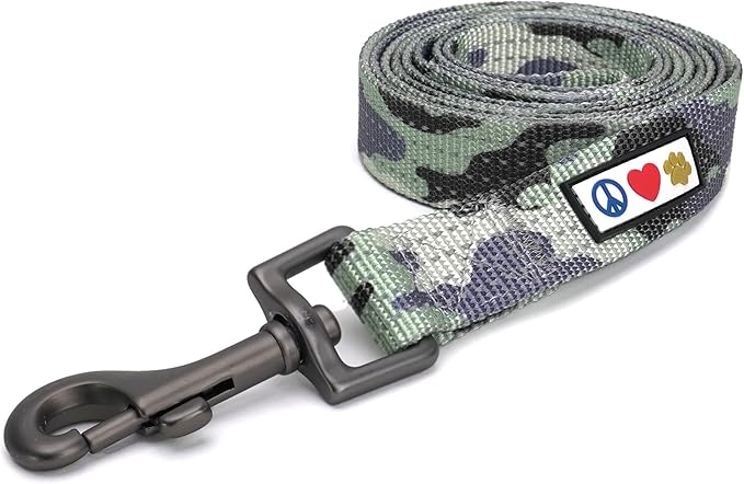 Pawtitas Camo Grey Dog Leash 6 ft M/L Reflective Durable Lightweight Dog Lead for Medium or Large Dogs and Puppies