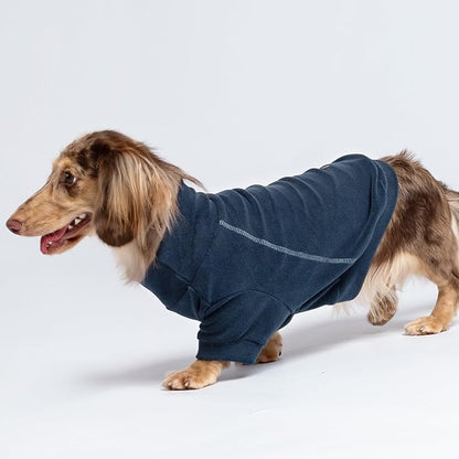 Fitwarm 3 Pack Classic Fleece Sweater, Turtleneck Sweatshirt, Winter Clothes for Small Dogs, Cat Apparel, Blue, Grey, Navy, Medium