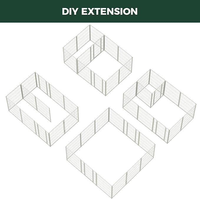 FXW Homeplus Unleashed Indoor Dog Playpen - Stress-Free and Safe Play, Heavy Duty 40 Inch 12 Panels with Connectors (Pack of 2) for Puppy and Small Dogs, White│Patented