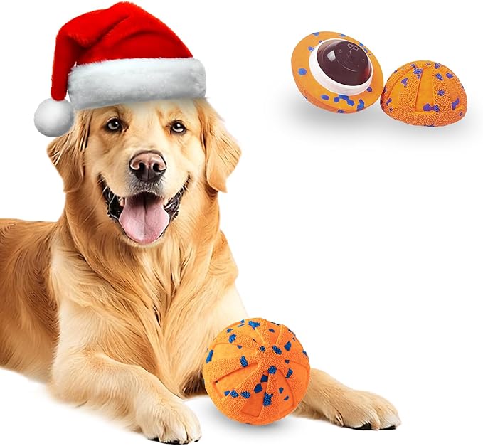 Interactive Dog Toys Ball, Automatic Moving, Bouncing Chew Toys, E-TPU Material, Suitable for Large and Medium-Sized Dogs, Used for Boredom Relief and Daily Training, USB Rechargeable