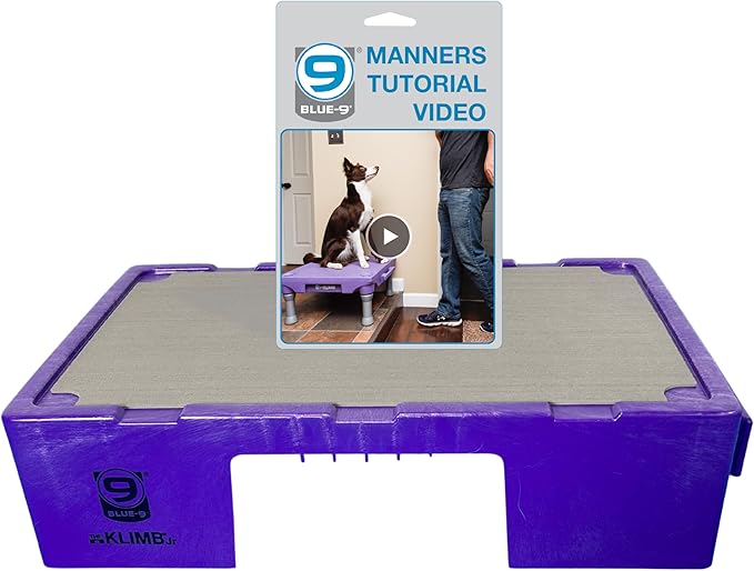 Blue-9 KLIMB Jr. Professionally Designed Dog Training Platform and DIY Guide for Behavior Basics, Made in The USA, Purple
