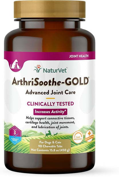NaturVet Time Release ArthriSoothe Gold Tablets, 90 Pills