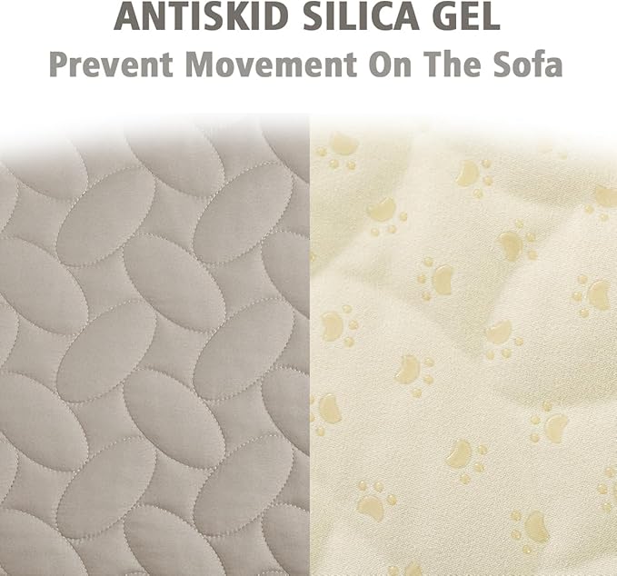 Ameritex Waterproof Pet Bed Cover Anti-Slip Dog Bed Blanket for Sofa and Furniture Waterproof New Pattern Design (Khaki, 30x90 Inch (Pack of 1))
