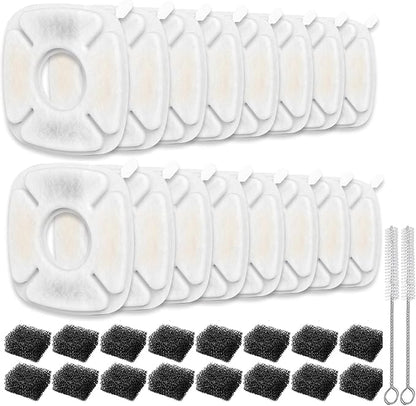 32 Pcs Cat Fountain Replacement Filter, Compatible with Veken 95oz/2.8L Automatic Pet Fountains