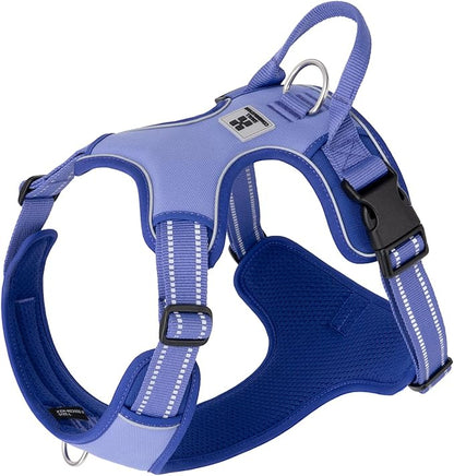 Lavender Purple Dog Harness | Heavy-Duty Reflective & Breathable Mesh | Adjustable 4-Point Control for XS-XL Dogs | No-Pull Step-in Design (S)