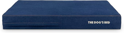 The Dog’s Bed Orthopedic Memory Foam Dog Bed, XL Blue Denim, Pain Relief for Arthritis, Hip & Elbow Dysplasia, Post Surgery, Lameness Supportive, Calming, Waterproof Washable Cover Veterinary Approved