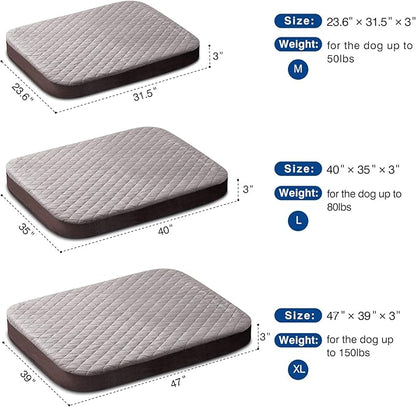JoicyCo Large Dog Bed, High Density Foam, Good Resilience for Enough Cushion to Large Dogs Such as Great Dane, 47 * 39 Inches Widen Pet Bed, Non Slip Bottom with Removable Washable Cover