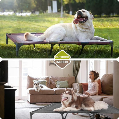 suddus Elevated Dogs Bed Waterproof Outdoor, Portable Raised Dog Bed, Dog Beds Off The Floor, Dogs Bed Easy Clean Indoor or Outdoor Use, X-Large, Blue