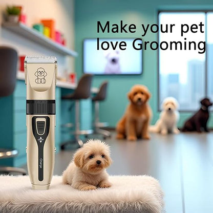 Biaccrss Dog Clipper Low Noise, Rechargeable Cordless Dog Hair Trimmer, Electric Pet Shaver, Paw Trimmer for Dogs Cats