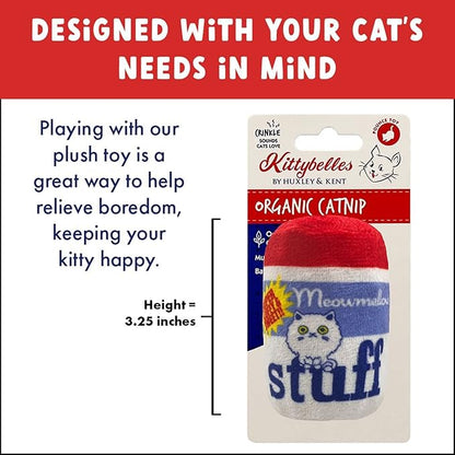 Huxley & Kent Plush Cat Toy | Meowmellow Stuff | Snack Attack Strong Catnip Filled Cat Toy | Plush Interactive Kitten and Cat Toy with Catnip and Crinkle | Kittybelles