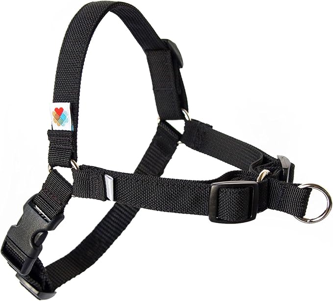 Wildebeest No Pull Dog Harness | Comfortable Training Harnesses | Effective No Pull Harness Design | Ideal for Large Sized Dog | 4-Point Adjustable(L - 26~32 inch Girth, Black)