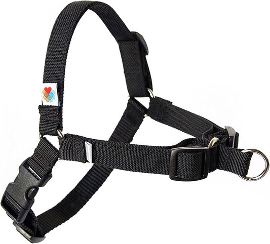 Wildebeest No Pull Dog Harness | Comfortable Dog Training Harnesses | Effective No Pull Harness Design | Ideal Dog Harness for Medium Sized Dog | 4-Point Adjustable (M - 22~28 inch Girth, Black)