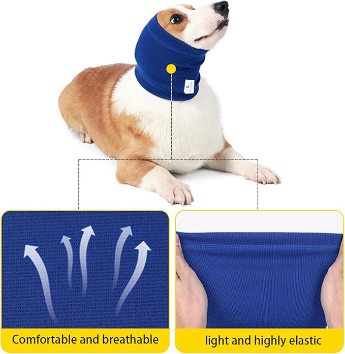FDANDADE Cat Hematoma Ear Wrap, Pinpoint Mesh Anxiety Relief, Cat Bath Accessories for pet Grooming & Force Drying (Grey S)