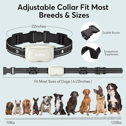 Delupet Dog Shock Collar 2 Dogs- 4500FT Dual-Direct Dog Training Collars with Remote for Small Medium Large Dog, IPX8 Waterproof Rechargeable E-Collar with Beep(1-8), Vibration(1-3), Shock(0-99), Grey