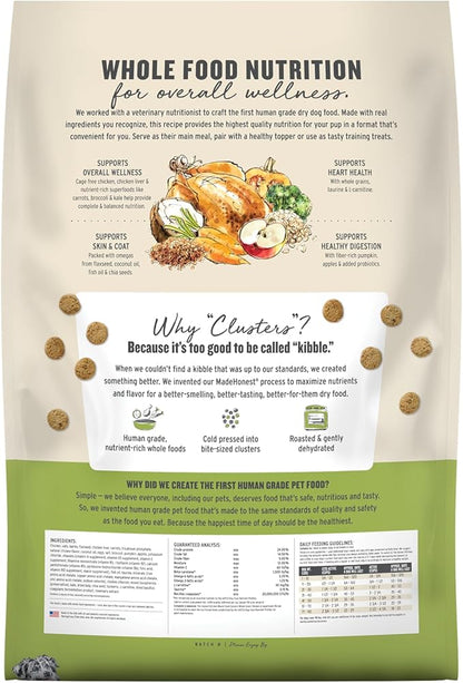 The Honest Kitchen Human Grade Whole Food Clusters Dry Dog Food - Whole Grain Chicken & Oat, 20 lb Bag