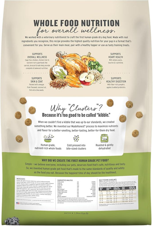 The Honest Kitchen Human Grade Whole Food Clusters Dry Dog Food - Whole Grain Chicken & Oat, 20 lb Bag