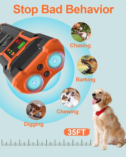 Dog Training Bark Deterrent Device, Anti-Barking Device for Dogs, Stop Bad Behavior Without Yelling or Swatting, Ultrasonic Stopper Alternative to Shock Collar