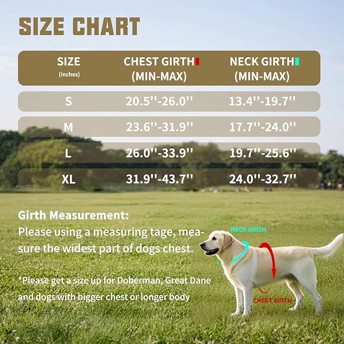 AUROTH Dog Harness and Leash Set, Soft Padded Service Dog Vest with 5.25FT Dog Leash, No Choke, Easy On Pet Vest, Adjustable Reflective No Pull Pet Vest Medium Sized Dog, Easy Walking and Training