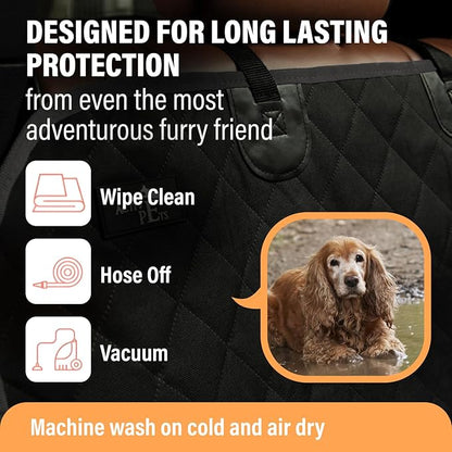 Active Pets Pink Standard Dog Car Hammock Back Seat Cover, Waterproof Backseat Cover Protector for Truck Bench Rear of Sedans or SUVs, Essential Pet Supplies Vacuum or Wipe Clean, Machine Washable