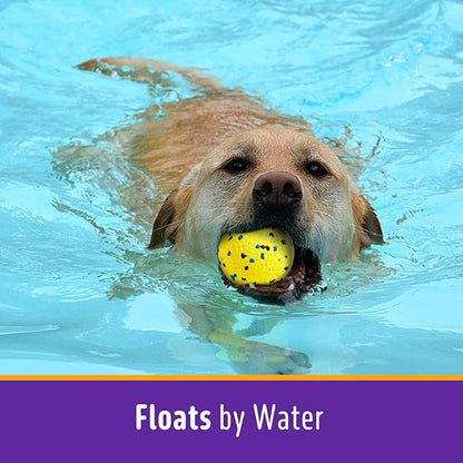 Kimee Dog Balls Tennis Ball Dog Toys for Aggressive Chewers, Floating Water Toy, Teething & Fetch Toy for Large Medium Small Dogs and Puppies (1 Ball)