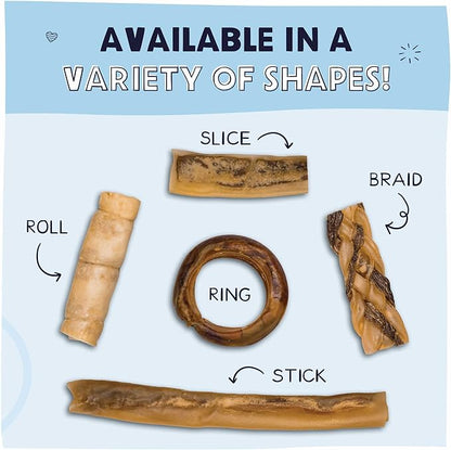 Pawstruck 2-in-1 Collagen Wrapped Jerky Natural Treats for Dogs - 5 Rings - Limited Ingredient Grain Free for Small, Medium, and Large Dogs