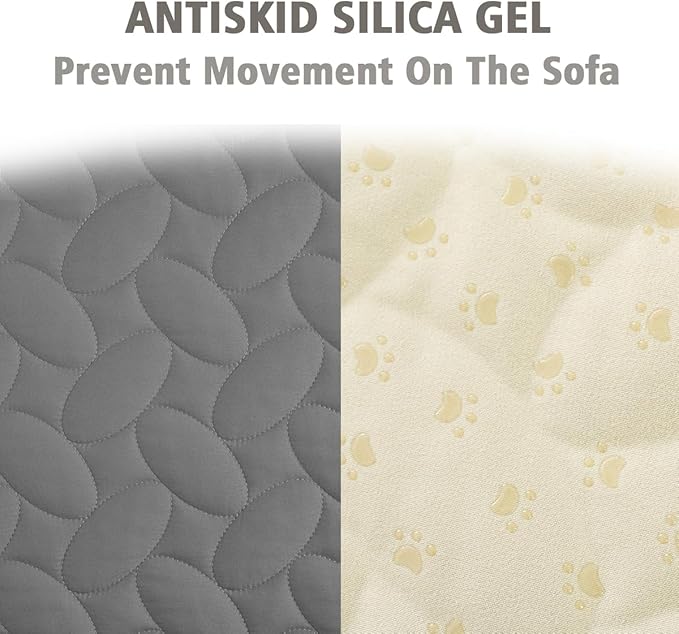 Ameritex Pet Bed Cover Dog Bed Blanket for Sofa and Furniture Waterproof New Pattern Design (52x82 Inch, Light Grey)