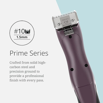 Wahl Pro Animal Wide Prime Series Blades - Professional Fine Tooth Pet Clipper for Horse, Cat & Dog Grooming - Made from High-Carbon Steel - #10, 1.5mm