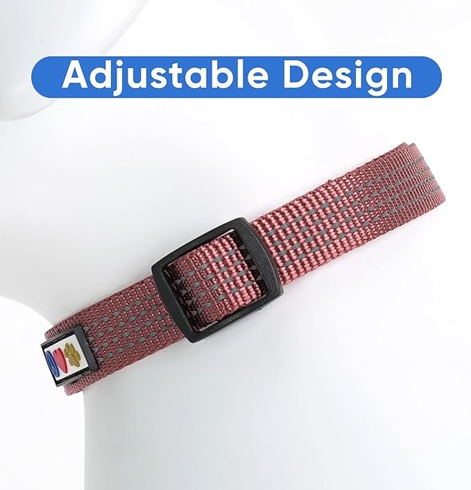 Pawtitas Reflective Marsala Brown Puppy or Dog Collar, Medium