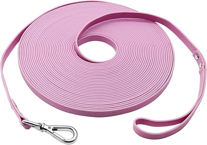 Long Dog Leash Waterproof Recall Training Lead Outdoor Long Line Great for Training, Beach, Play, Camping, or Backyard