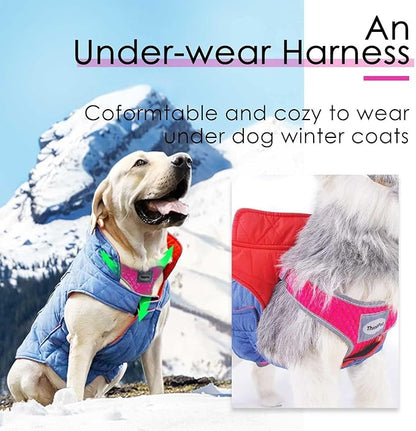 ThinkPet Reflective Breathable Soft Air Mesh No Pull Puppy Choke Free Over Head Vest Ventilation Harness for Puppy Small Medium Dogs (Neon Rosary,L)