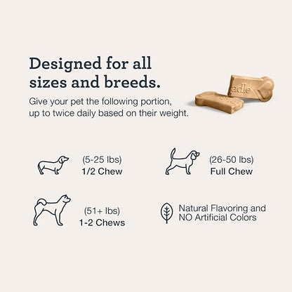 Kradle Chillers Hard Chews for Dogs - Ashwaganda GABA L-Theanine - Supports a Calm Demeanor - 6 Hard Chews