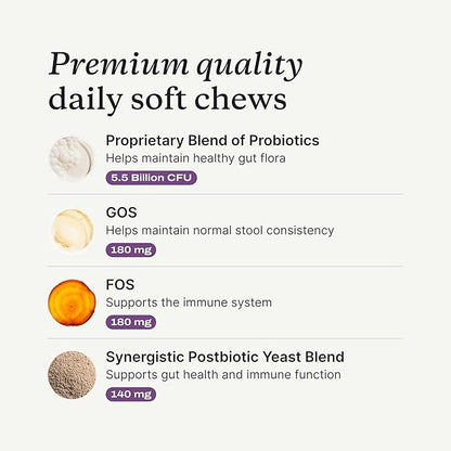 PetLab Co. Probiotics for Dogs - Support Gut Health, Occasional Diarrhea, Digestive Health, Paw Licking & Seasonal Allergies, Pork Flavor, 30 Soft Chews, Formulated for Medium Dogs, Packaging May Vary