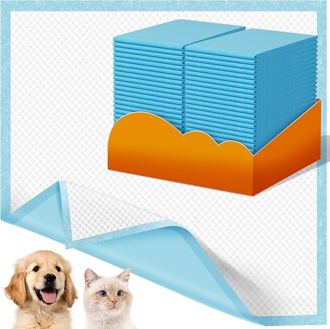 VJJ Extra Large Doggie Pee Pad, 30”x30” Thicken Dog Pee Pads, 60 Count XL Doggy Pads Leak-Proof, Super Absorbent Puppy Pee Pads for Dogs, Soft Training Pet Pads for Dogs Cats Rabbits